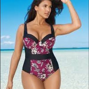 Adore Me Hibiscus One Piece Swimsuit 40C
